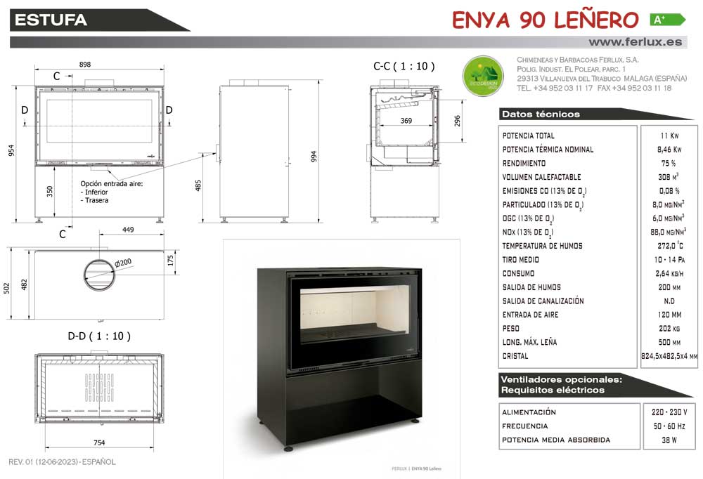 Ferlux Enya 90 leñero